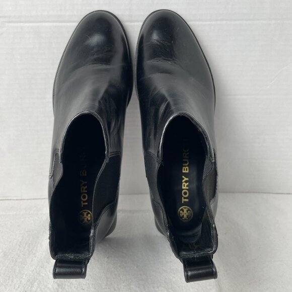 Tory Burch Black Leather Slip-on Ankle Boot - Picture 5 of 9